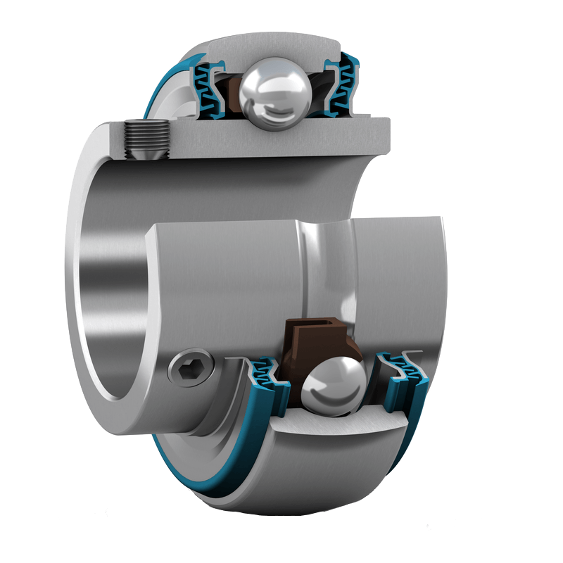Spherical ball bearing with seat